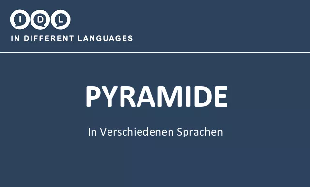 Pyramide in verschiedenen sprachen - Bild