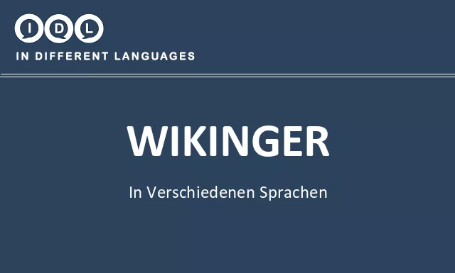 Wikinger in verschiedenen sprachen - Bild