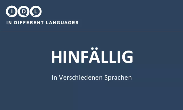 Hinfällig in verschiedenen sprachen - Bild