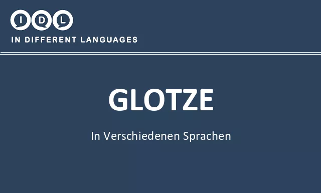 Glotze in verschiedenen sprachen - Bild