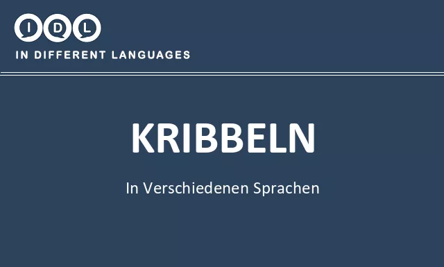 Kribbeln in verschiedenen sprachen - Bild