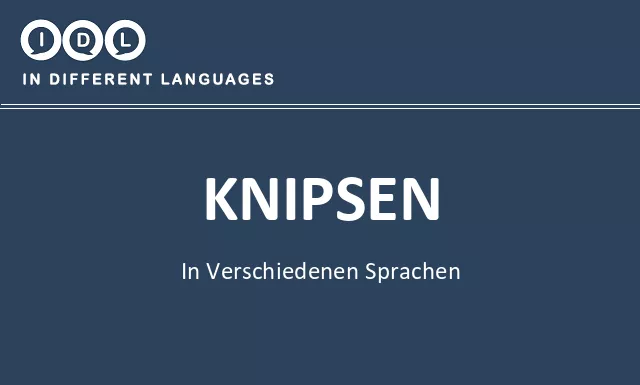 Knipsen in verschiedenen sprachen - Bild