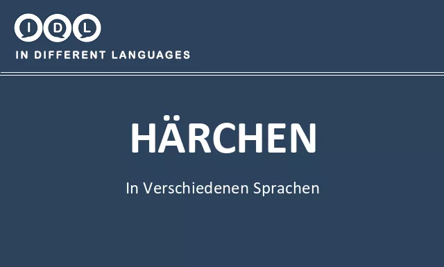 Härchen in verschiedenen sprachen - Bild