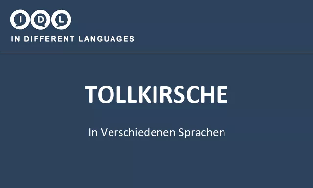 Tollkirsche in verschiedenen sprachen - Bild