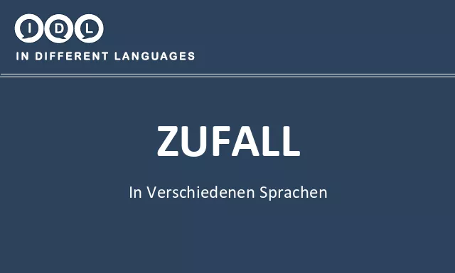 Zufall in verschiedenen sprachen - Bild