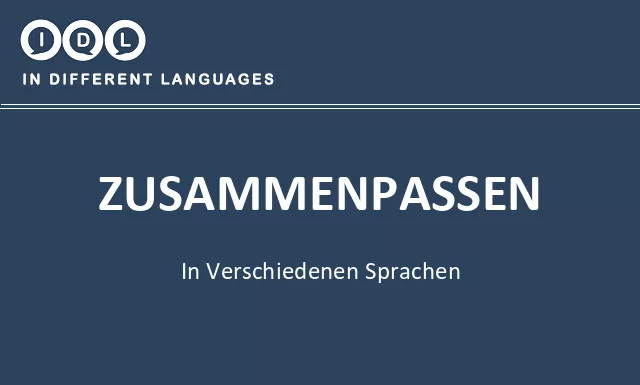 Zusammenpassen in verschiedenen sprachen - Bild