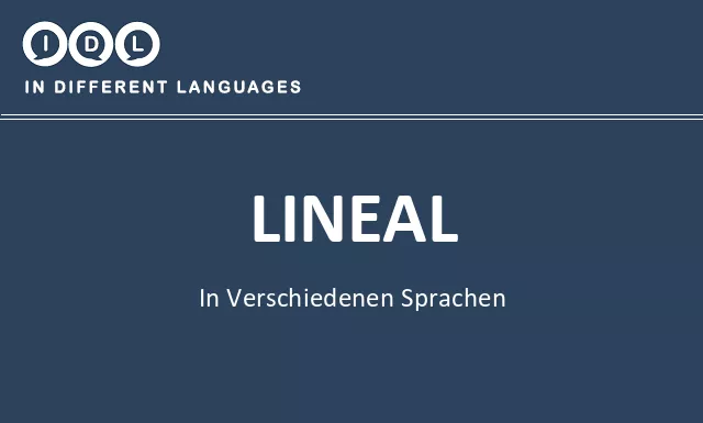 Lineal in verschiedenen sprachen - Bild