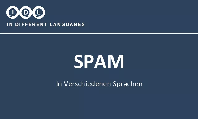 Spam in verschiedenen sprachen - Bild