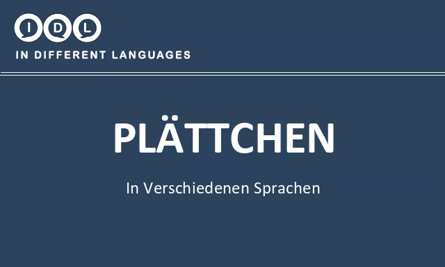 Plättchen in verschiedenen sprachen - Bild