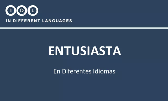 Entusiasta en diferentes idiomas - Imagen