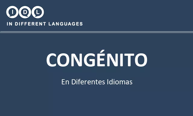 Congénito en diferentes idiomas - Imagen