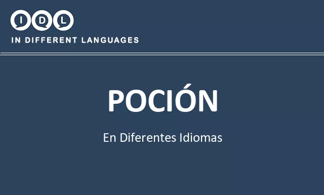 Poción en diferentes idiomas - Imagen