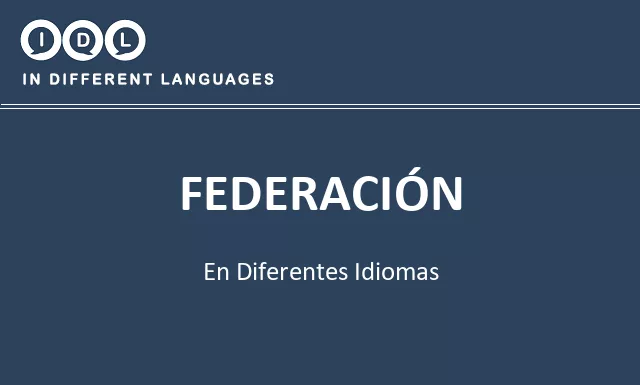 Federación en diferentes idiomas - Imagen