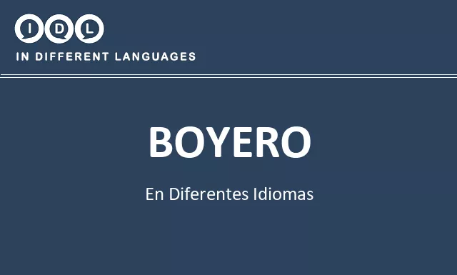 Boyero en diferentes idiomas - Imagen