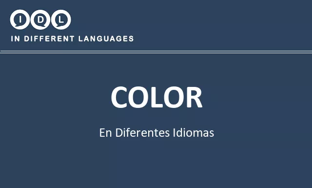 Color en diferentes idiomas - Imagen