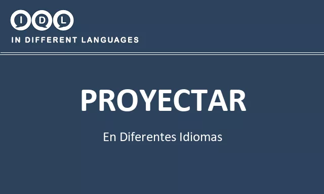 Proyectar en diferentes idiomas - Imagen