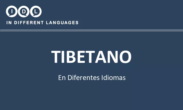 Tibetano en diferentes idiomas - Imagen