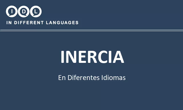 Inercia en diferentes idiomas - Imagen