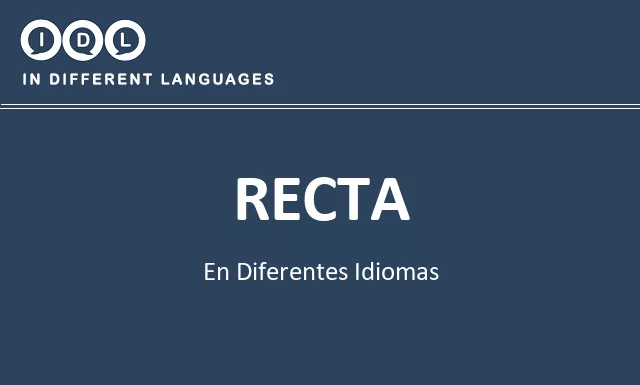 Recta en diferentes idiomas - Imagen