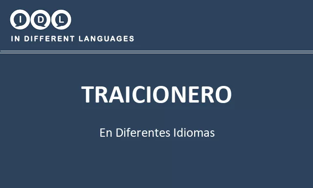 Traicionero en diferentes idiomas - Imagen