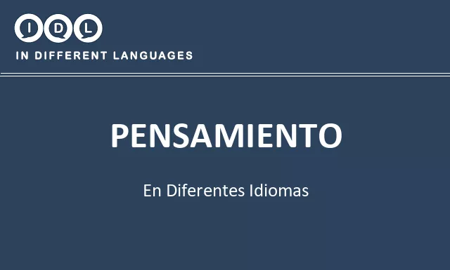 Pensamiento en diferentes idiomas - Imagen