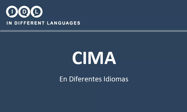 Cima en diferentes idiomas - Imagen