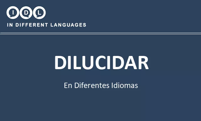 Dilucidar en diferentes idiomas - Imagen
