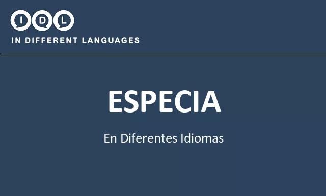 Especia en diferentes idiomas - Imagen