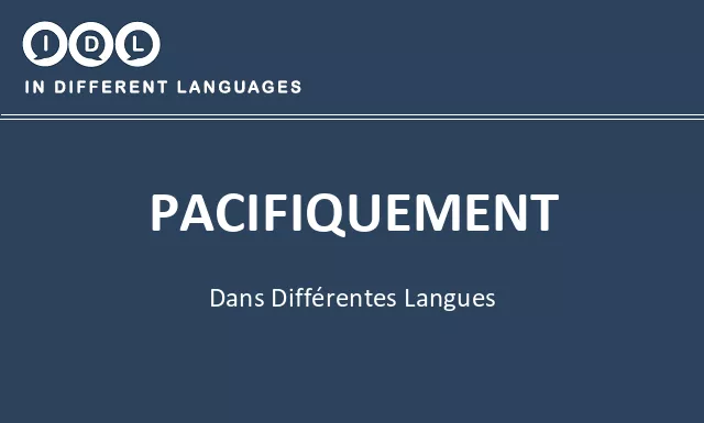 Pacifiquement dans différentes langues - Image