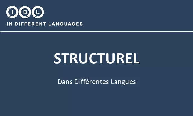 Structurel dans différentes langues - Image