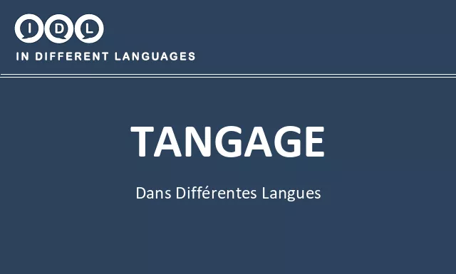 Tangage dans différentes langues - Image