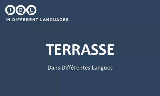Terrasse dans différentes langues - Image