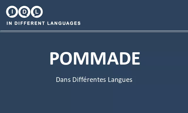 Pommade dans différentes langues - Image