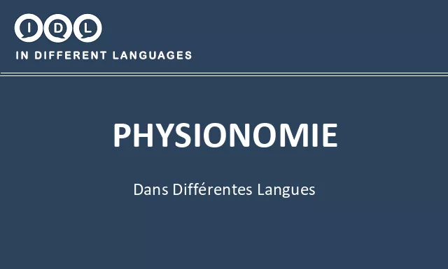 Physionomie dans différentes langues - Image