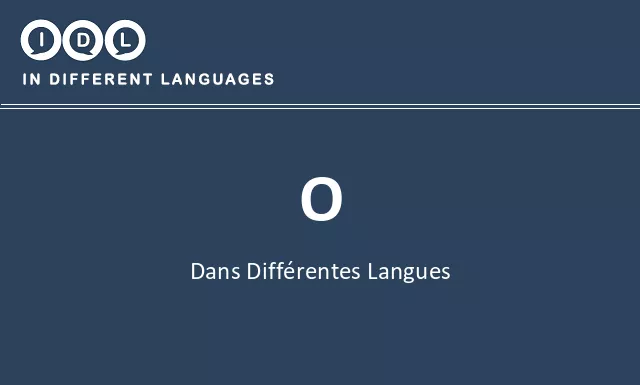 O dans différentes langues - Image