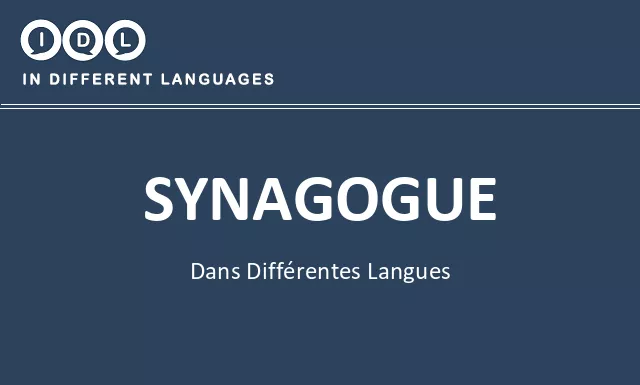 Synagogue dans différentes langues - Image