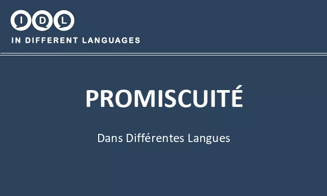 Promiscuité dans différentes langues - Image