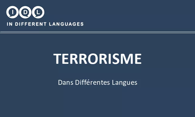 Terrorisme dans différentes langues - Image