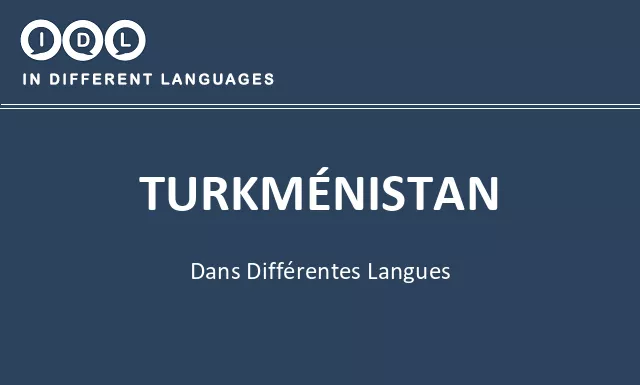 Turkménistan dans différentes langues - Image