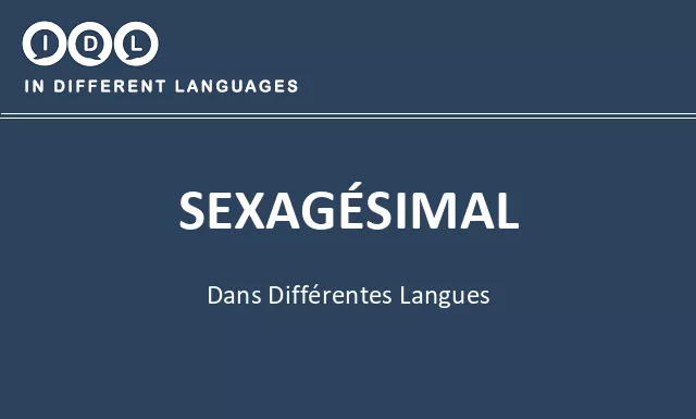 Sexagésimal dans différentes langues - Image