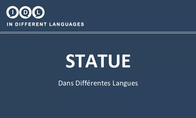 Statue dans différentes langues - Image