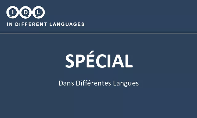 Spécial dans différentes langues - Image