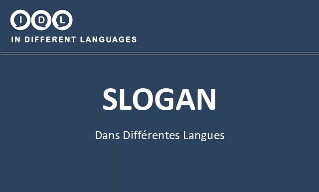 Slogan dans différentes langues - Image
