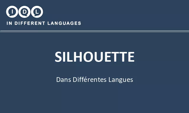 Silhouette dans différentes langues - Image