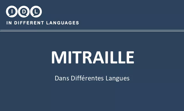 Mitraille dans différentes langues - Image