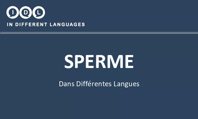 Sperme dans différentes langues - Image