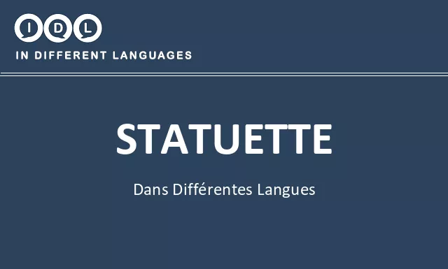Statuette dans différentes langues - Image