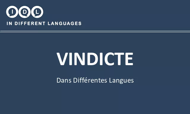 Vindicte dans différentes langues - Image
