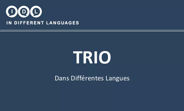 Trio dans différentes langues - Image