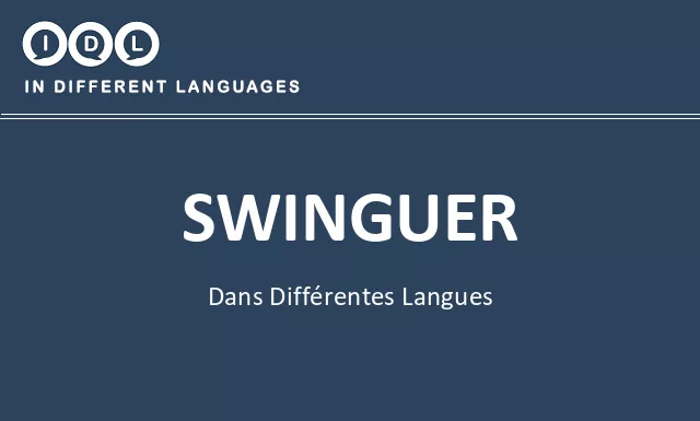 Swinguer dans différentes langues - Image